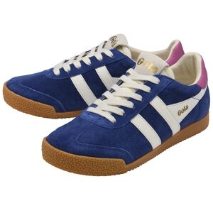 WOMEN'S Gola Blue and White Elan Sneakers with Pink Accents